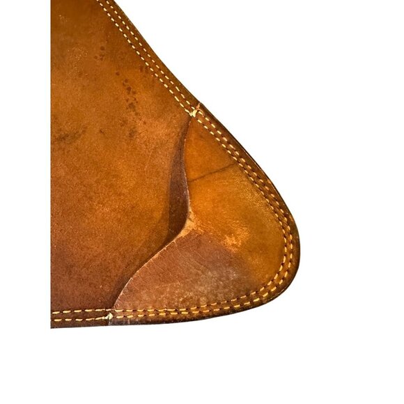 Vintage Tooled Leather Horse Wall Art Triangle Western Decor Saddle Style - Picture 13 of 15